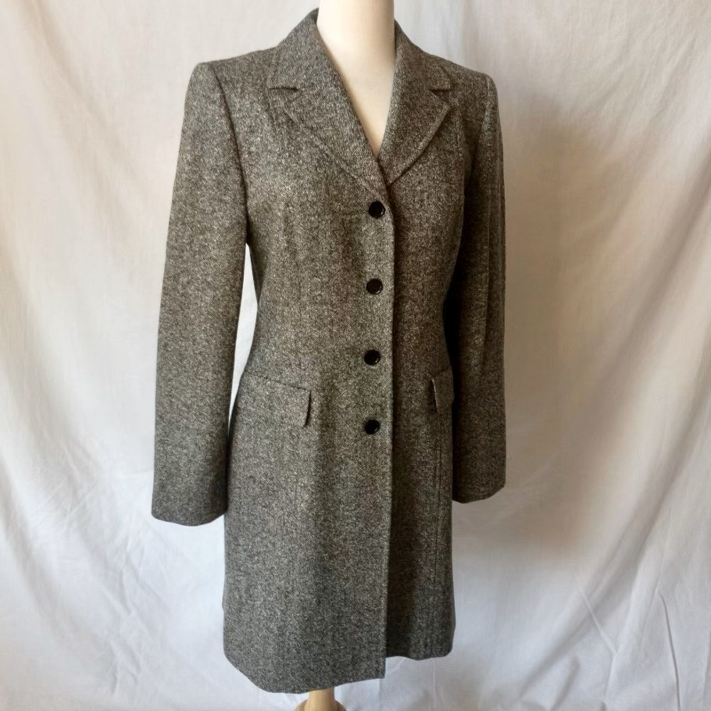 😍Wool/Silk Blend Tweed Coat
